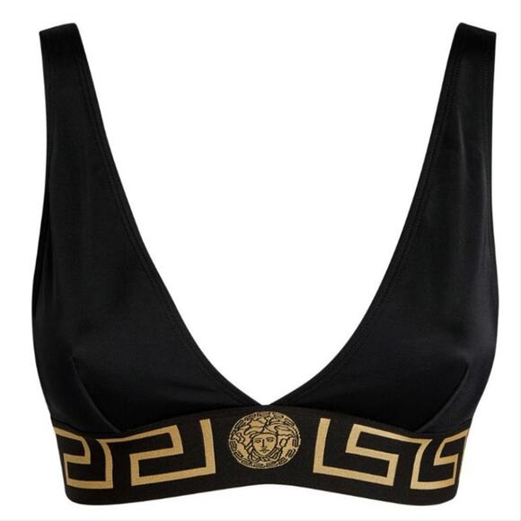 VERSACE Medusa Greca logo triangle bikini top M - Picture 1 of 4